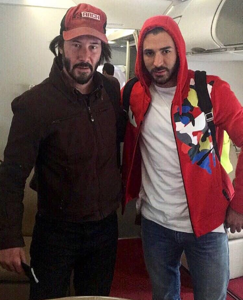 Karim Benzema and Keanu Reeves