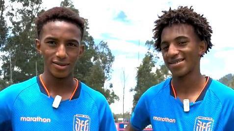 Close up image of twins Edwin and Holger Quintero