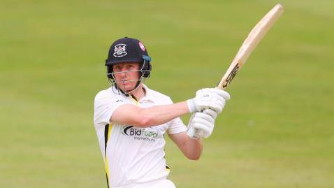 Cameron Bancroft pulls the ball during a game for Gloucestershire