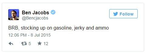 Tweet by Ben Jacobs - 8 July 2015