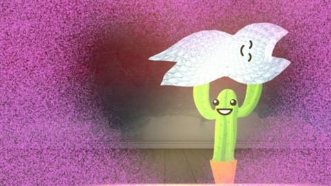 Cactus and Bubblewrap by turtleunicorn