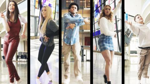 Click to watch The Next Step cast compete in a dance challenge.
