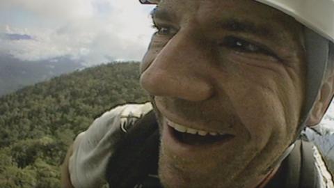 Steve climbing a mountain