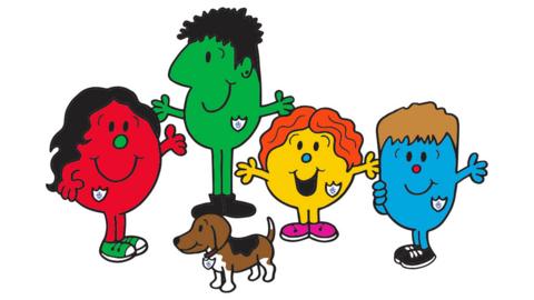 The presenters as Mr men