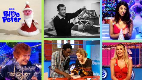 Various Blue Peter classic Christmas makes ranging from 1965 through to 2011.
