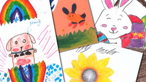 Home made easter cards.
