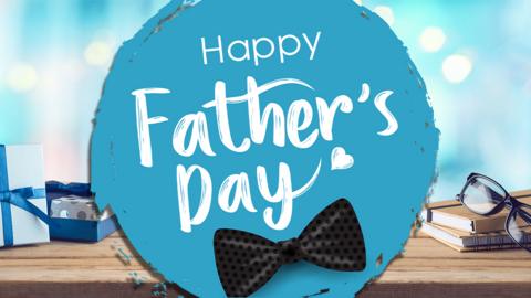 Fathers day with a bow tie.
