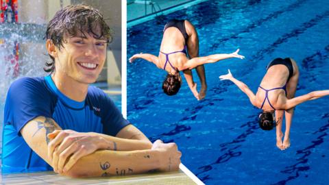 Joel takes on a Synchronised Diving challenge.