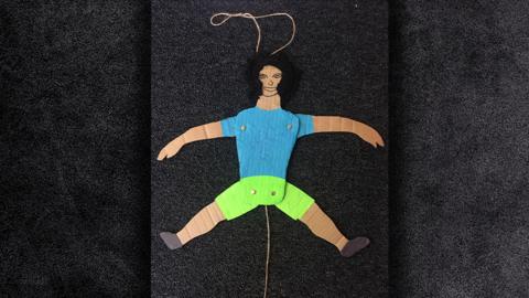 A home made puppet.