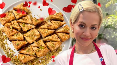 Rita Ora and her baklava recipe.
