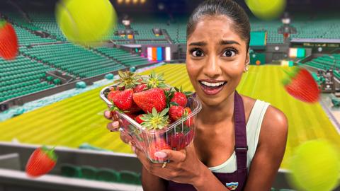 Shini behind the scenes at Wimbledon.