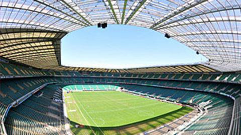 The inside of Twikenham Staduim.