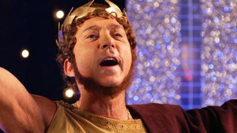 Bruno Tonioli dressed as an emperor.