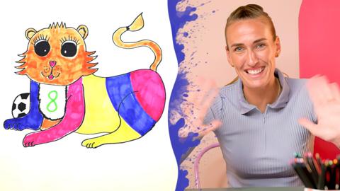 Jill Scott is drawing a lion