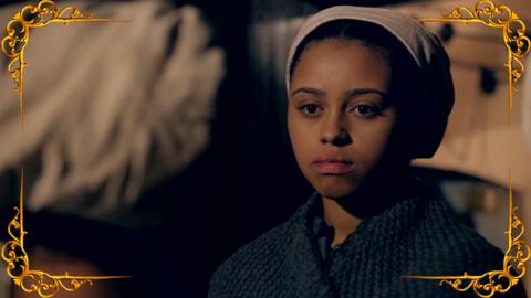 A victorian girl looking stern. From CBBC series Hetty Feather.