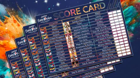 Junior Eurovision score cards