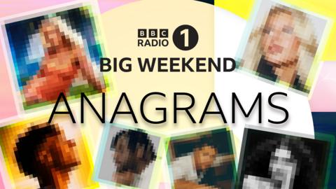 Big Weekend music artist anagram puzzles.