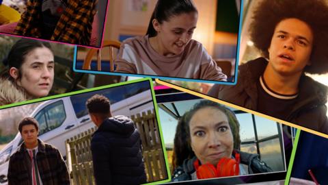 Stills of Sasha, Jay, Jody, Bec, and Bird from The Dumping Ground