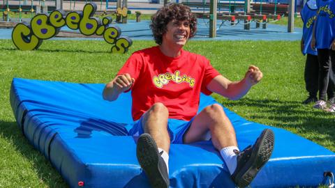 Watch Ben and Andy practising their long jump