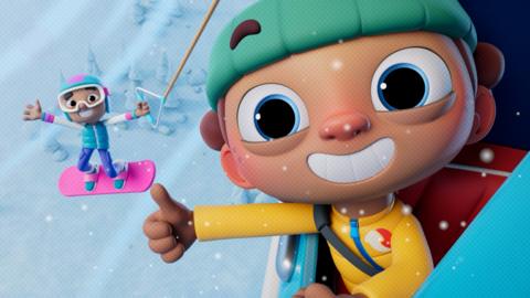 Bo giving a thumbs up out of the window of a car on Mojo Swoptops