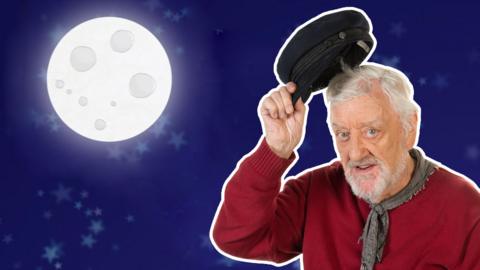 Jack from Old Jack\u2019s Boat raising his cap underneath a full moon.