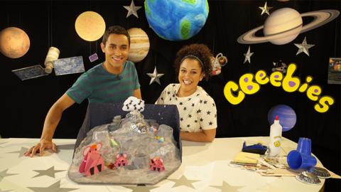 Ben and Cat making the Clangers planet