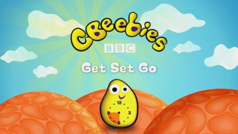 CBeebies bug with a clock face showing 6 to 9am.