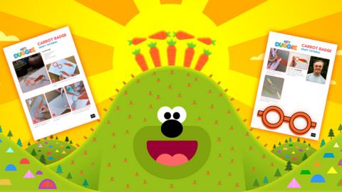 Hey Duggee carrot glasses promo