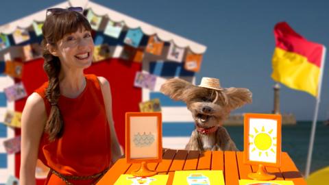 Rebecca and Dodge play a game and learn about safety at the beach.
