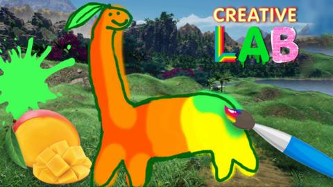 Quick sketch of a mango dinosaur.