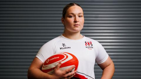 Ulster prop Sadhbh McGrath at the Women's Interprovincial Rugby Championship Launch