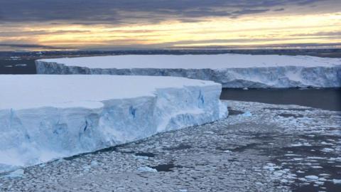 The PIG calves huge tabular icebergs that drift away into the Southern Ocean