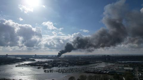 Smoke across Southampton