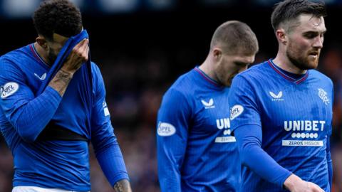 Rangers players were left disappointed