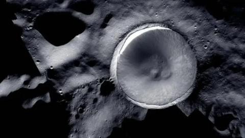 An image of the Moon's Shackleton Crater, where the Chang'e-7 will be headed