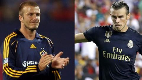 David Beckham (left) and Gareth Bale