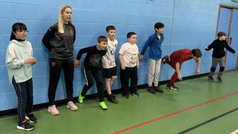 Children taking part in an event