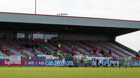 A view of the stand at Grattan Park, Inniskeen 