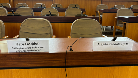 Seats at the Nottinghamshire Police and Crime Panel meeting