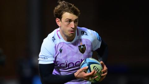 James Ramm playing for Northampton Saints