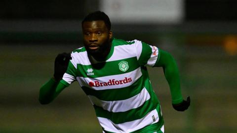 Michee Efete in action for Yeovil Town