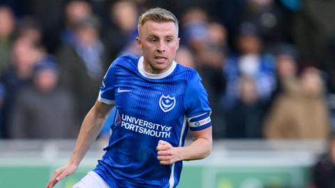A photo of Joe Morrell playing for Portsmouth in November 2023
