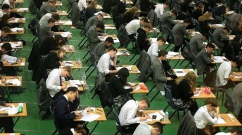 pupils sitting exams