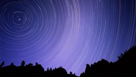 polar stars during a meteor shower.