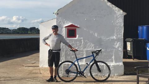 Matthew Sturgeon and his bike