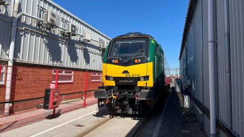 Class 93 locomotive at Litchurch Lane in Derby