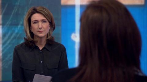 Victoria Derbyshire interviewing a victim of John Worboys