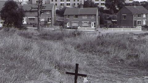 Cross in field