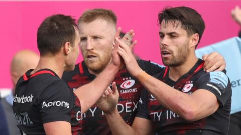 Saracens celebrate