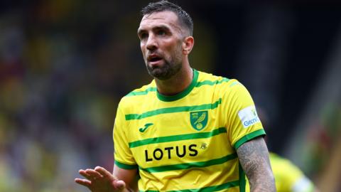 Norwich City defender Shane Duffy in action for the Canaries